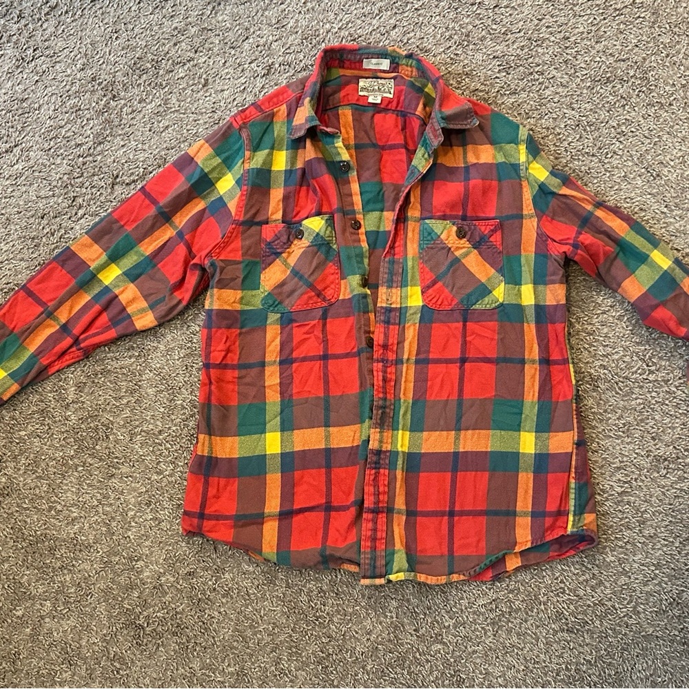 Colorful Plaid J.Crew Button-Up Shirt